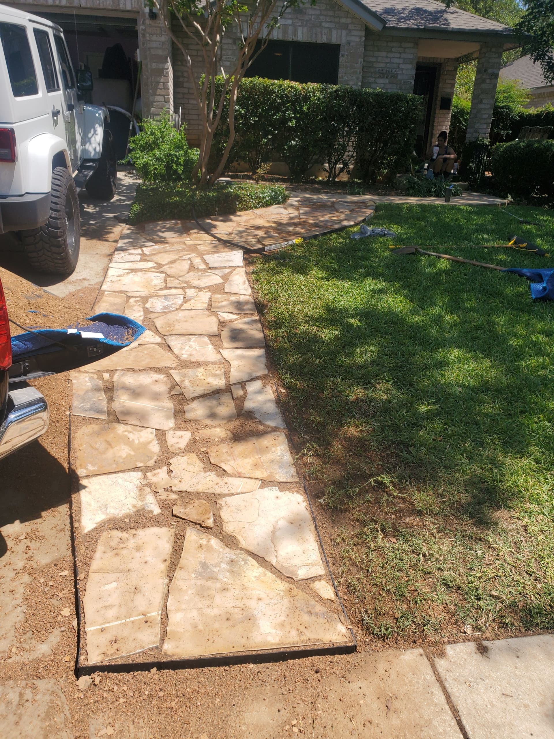 Gallery photos for Front Yard Stone Pathway Transformation: Image #7