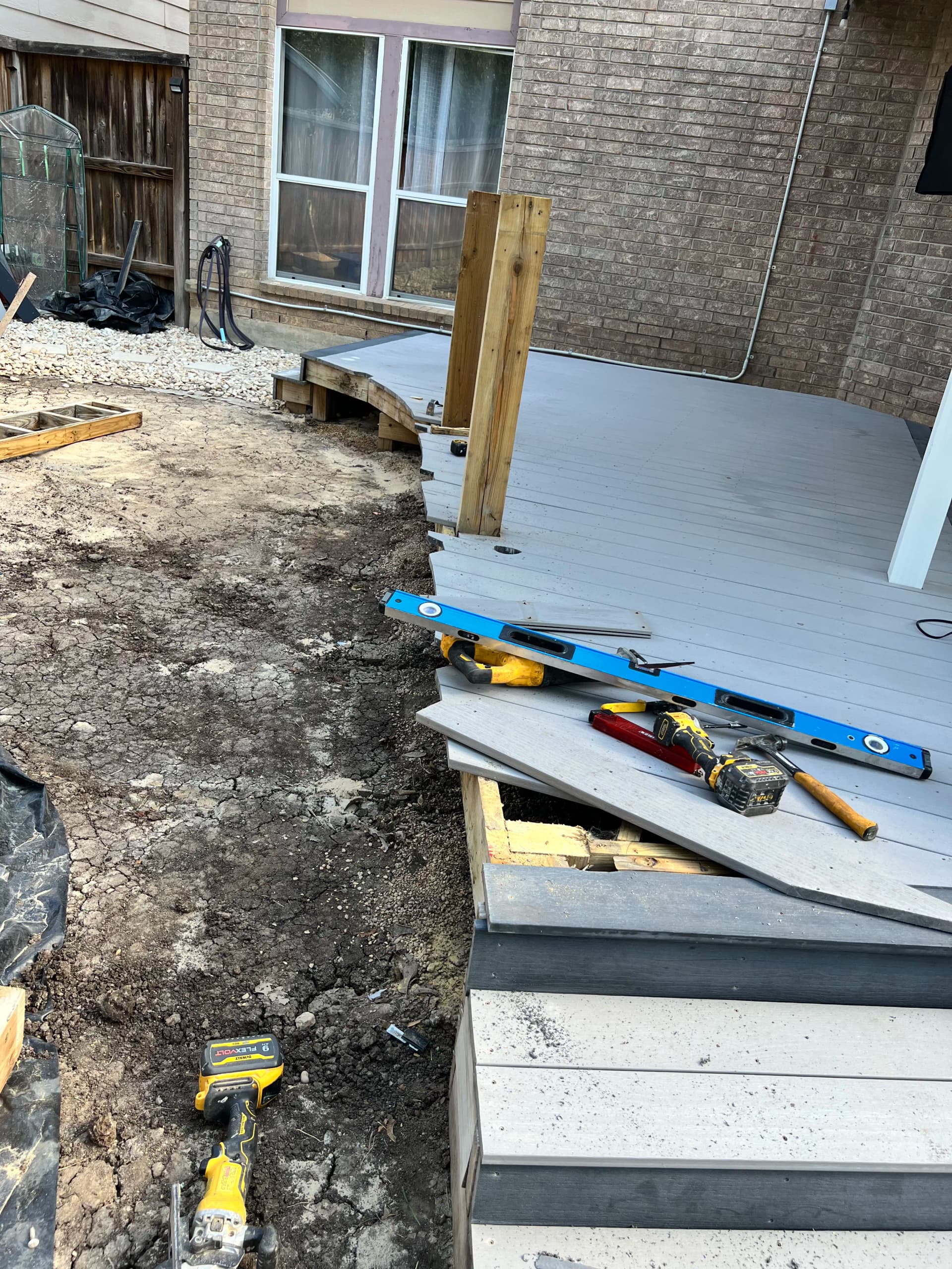 Gallery photos for Backyard Deck, Sitting Area, and Hot Tub Pad Build in Progress: Image #2