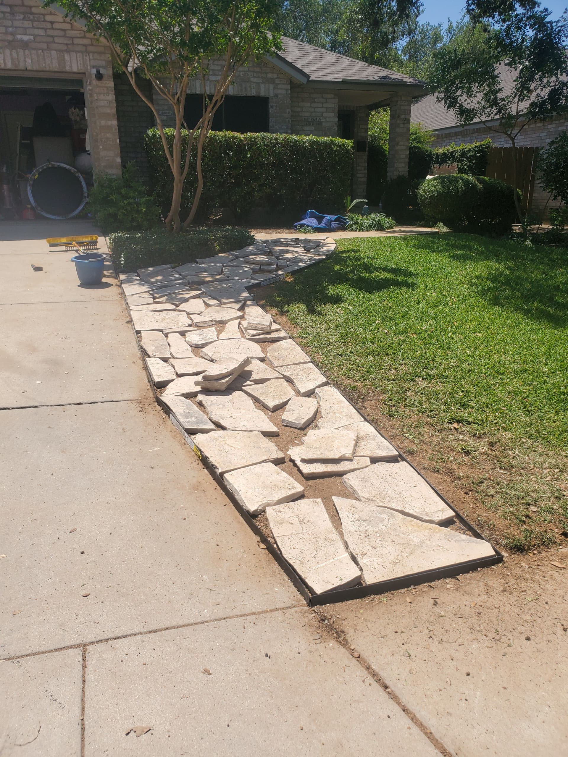 Gallery photos for Front Yard Stone Pathway Transformation: Image #5
