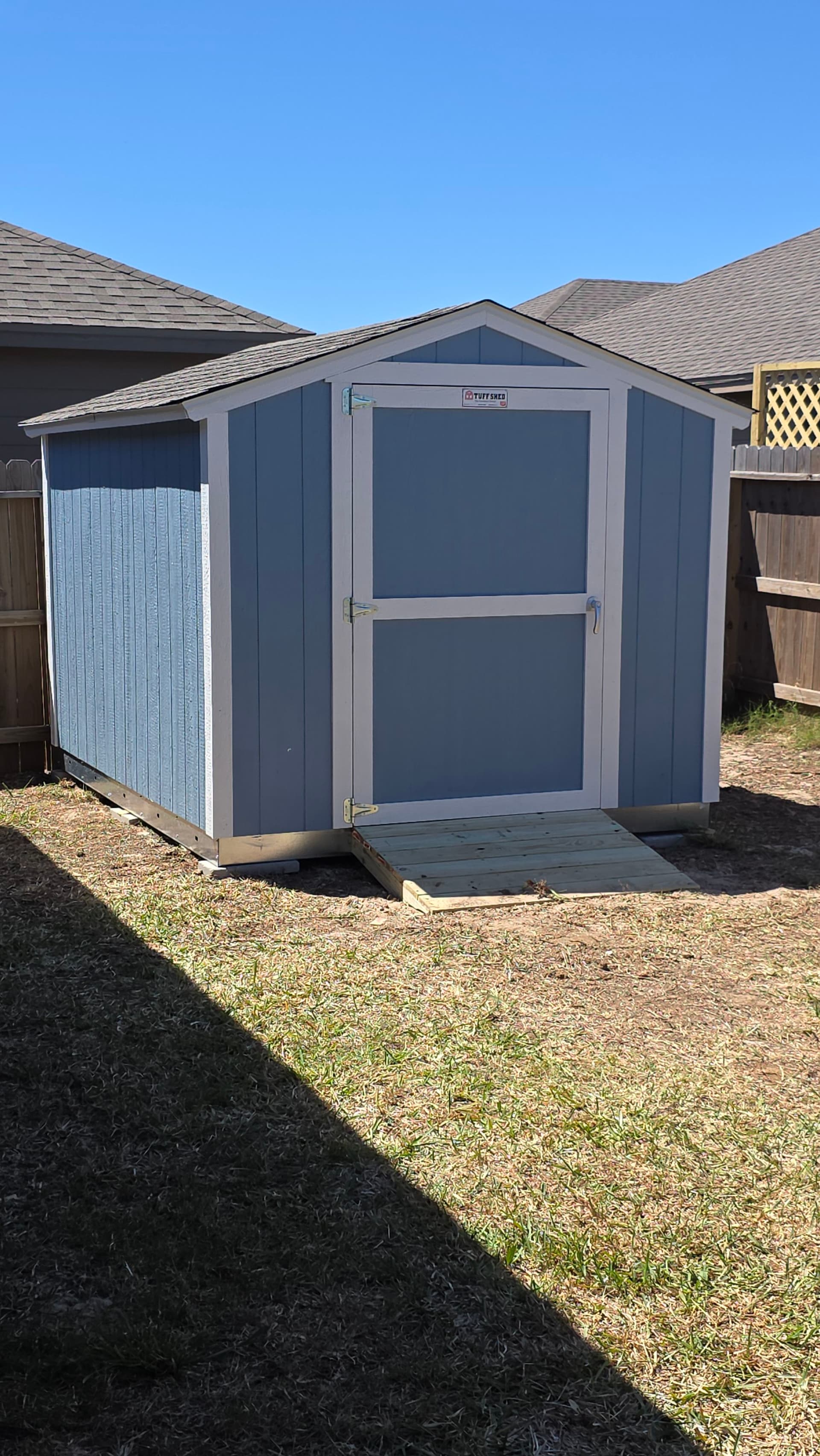 Gallery photos for Custom Blue Shed with Easy Access Ramp: Image #5