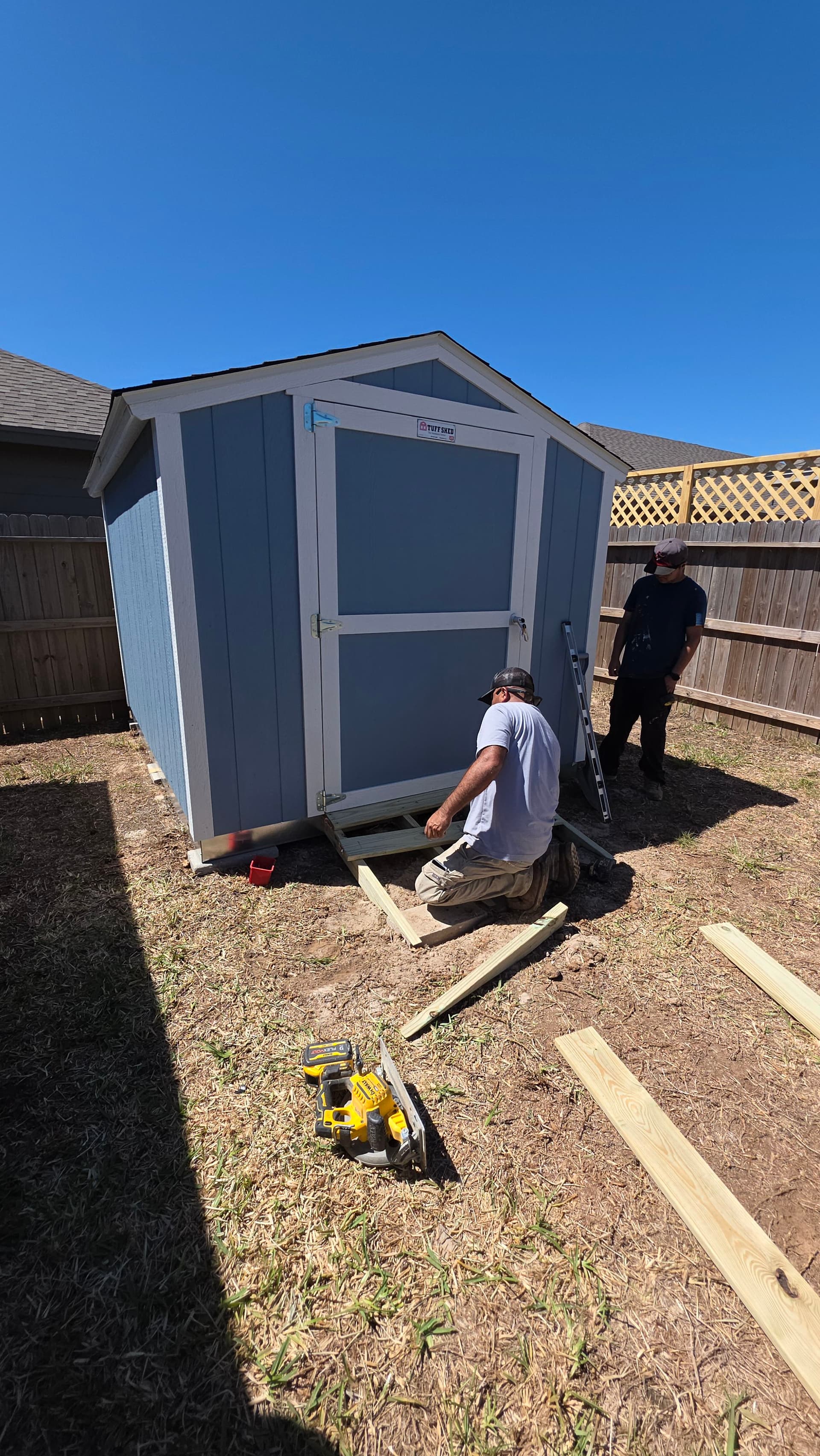 Gallery photos for Custom Blue Shed with Easy Access Ramp: Image #2