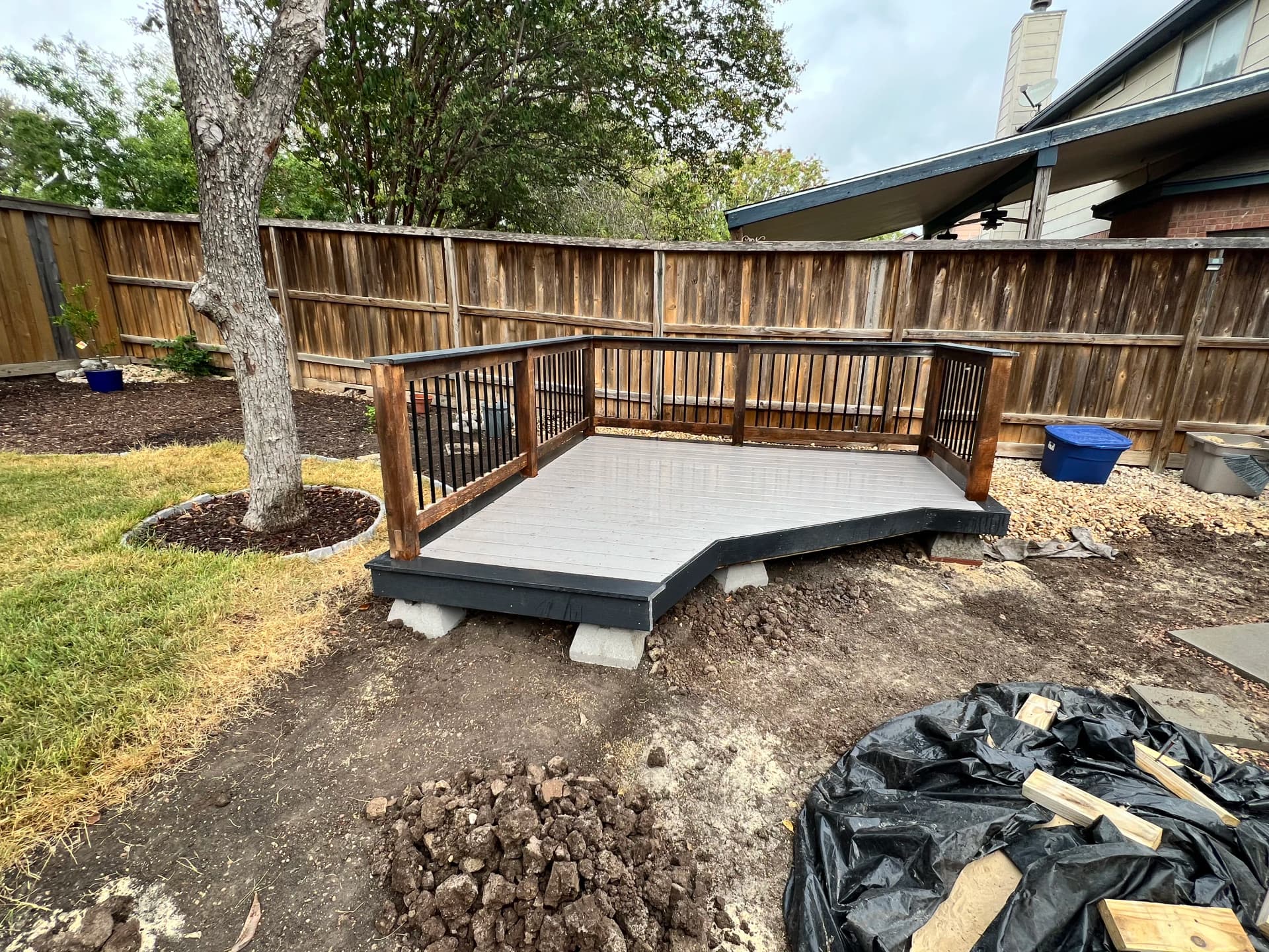 Gallery photos for Backyard Deck, Sitting Area, and Hot Tub Pad Build in Progress: Image #3