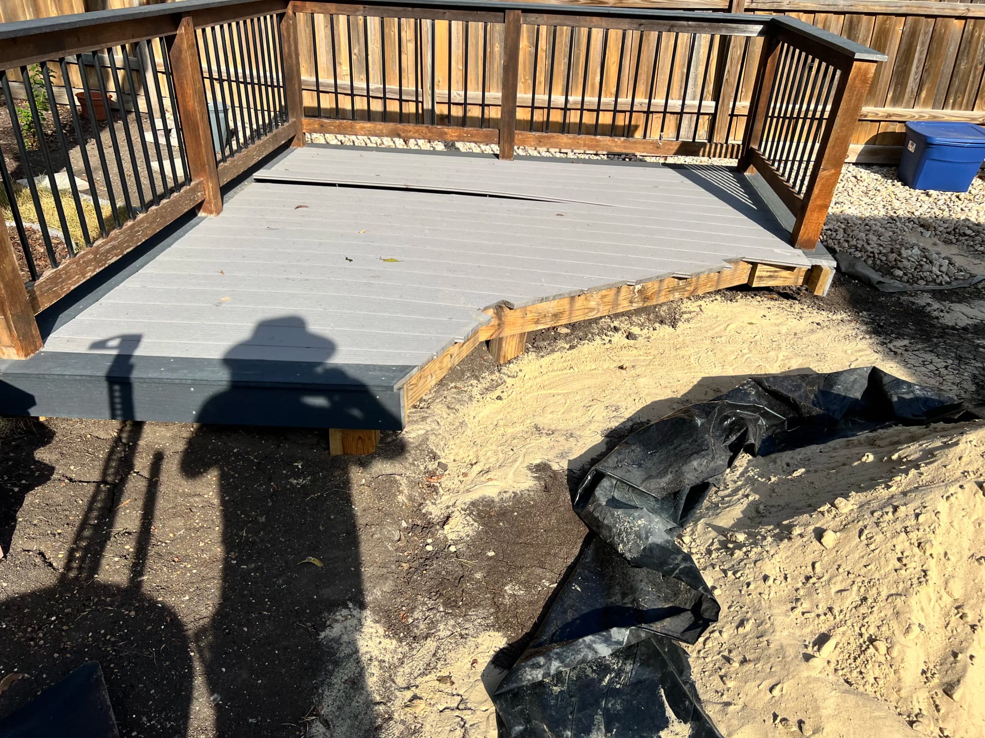 Gallery photos for Backyard Deck, Sitting Area, and Hot Tub Pad Build in Progress: Image #1