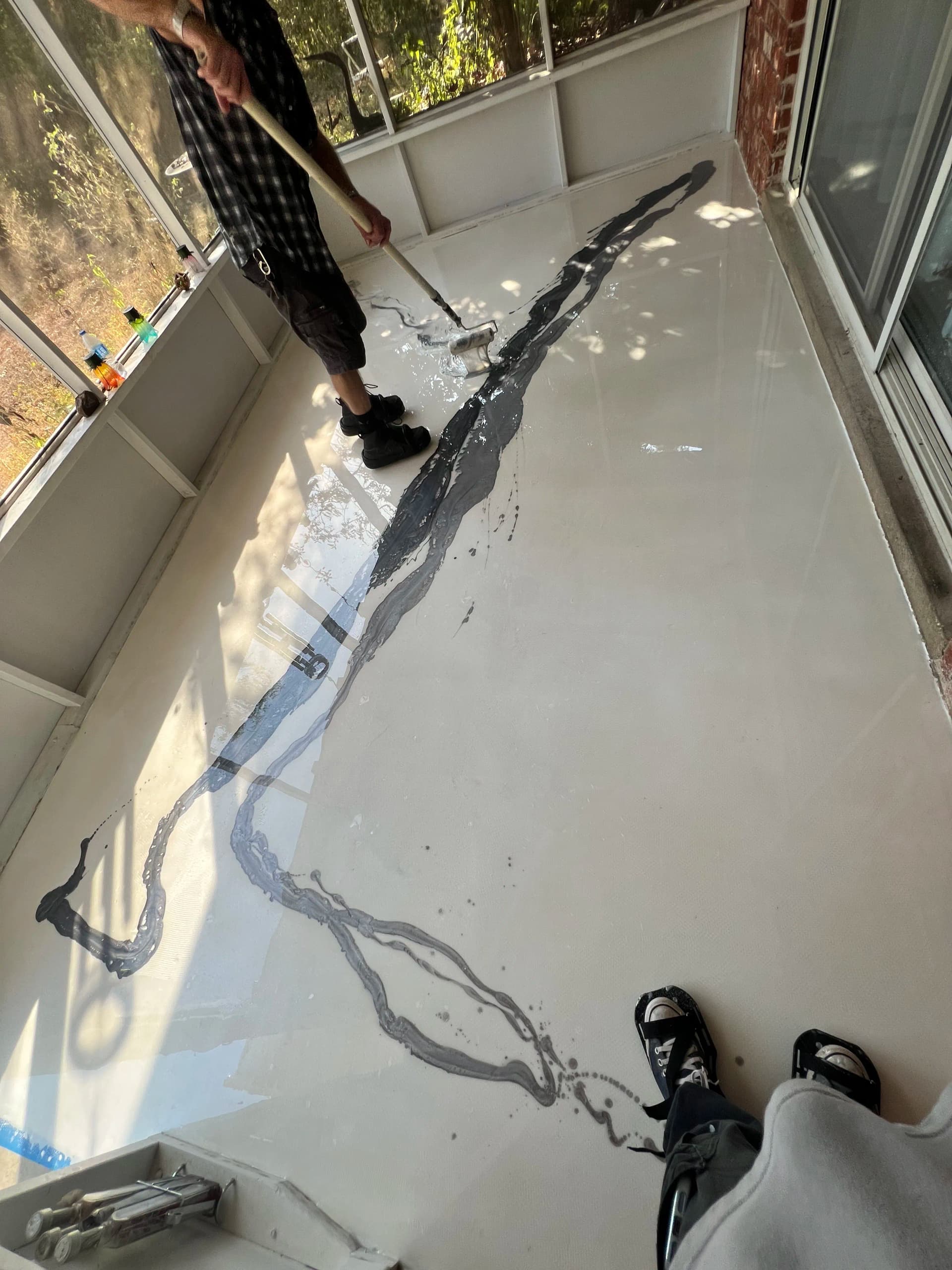 Gallery photos for Metallic Epoxy Floor Upgrade on a Screened-In Porch: Image #2