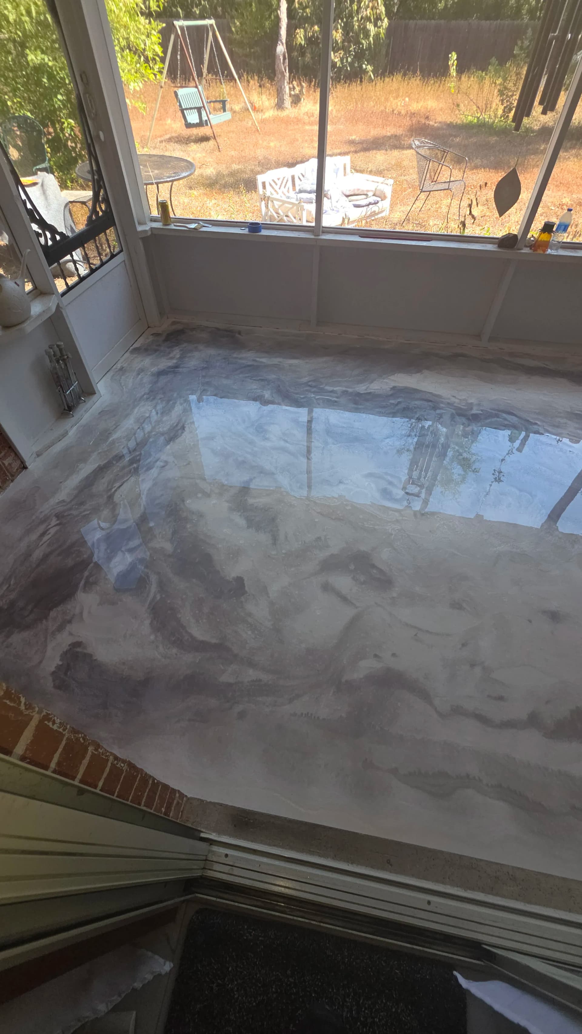 Gallery photos for Metallic Epoxy Floor Upgrade on a Screened-In Porch: Image #5