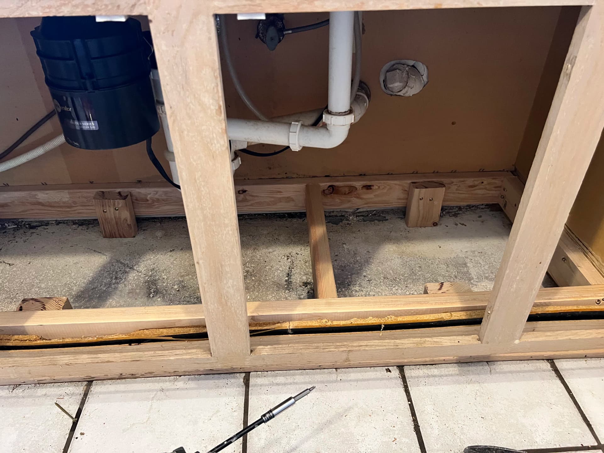 Gallery photos for Tub Valve Swap and Rotten Cabinet Repair Done Right: Image #6