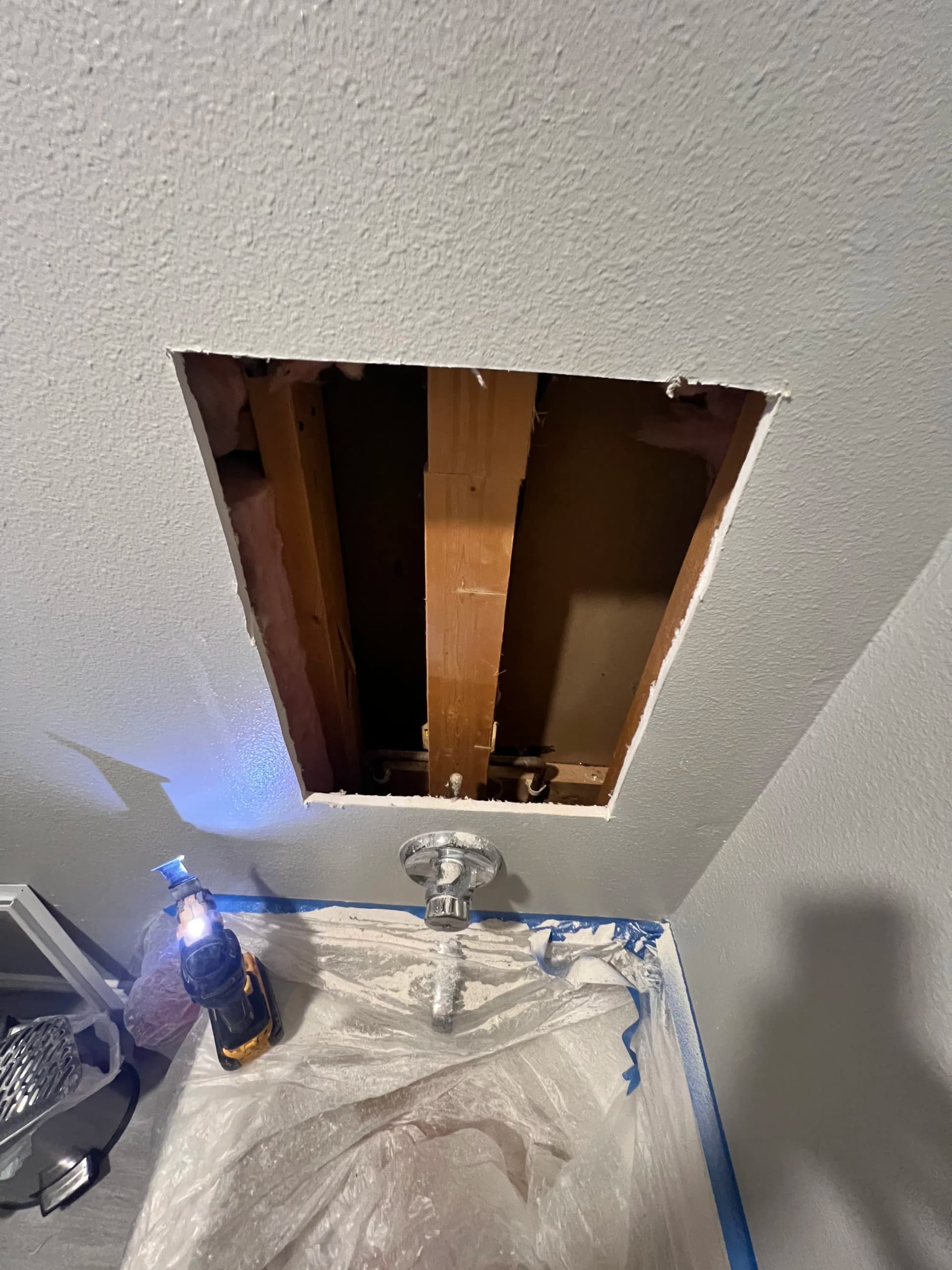 Gallery photos for Tub Valve Swap and Rotten Cabinet Repair Done Right: Image #2